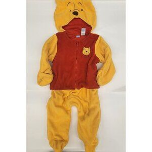 Vintage Disney‎ Baby Winnie the Pooh Costume SleeperPajamas FootedOnesie 9Months